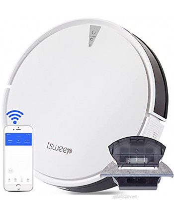 ISWEEP X5 Robot Vacuum and Mop Cleaner,Robotic Vacuum for Pet Hair,High Frequency Vibration Water Tank,2000Pa Max Suction,App,Self-Charging.