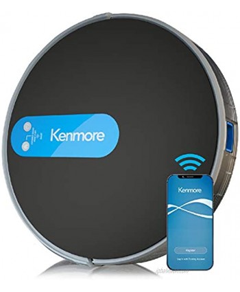 Kenmore 31510 Robot Vacuum Cleaner 1800Pa Suction 3" Slim Quiet Self-Charging Robotic Vacuum with Stair Sensor,Spot Cleaning Boundary Strips Works with Alexa for Pet Hair Hardwood Floors Carpet
