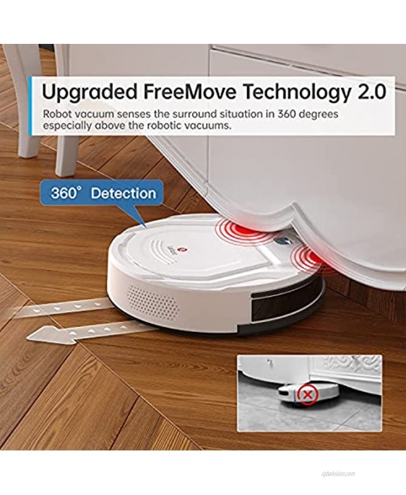 Lefant M210 Robot Vacuum Cleaner 1800Pa Strong Suction,Slim Quiet Automatic Self-Charging Robotic Vacuum Wi-Fi App Alexa Remote Control,Ideal for Pet Hair Hard Floor and Low Pile Carpet