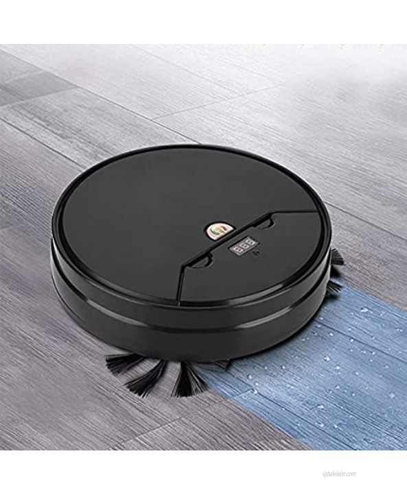 Multi-Functional Smart Ultra-Thin Sweeping Robot Vacuum Cleaner Floor Mop Cleaner Trong Suction Vacuum Mop Vacuum Cleaner Set for Daily Cleaning of Home and OfficeBlack