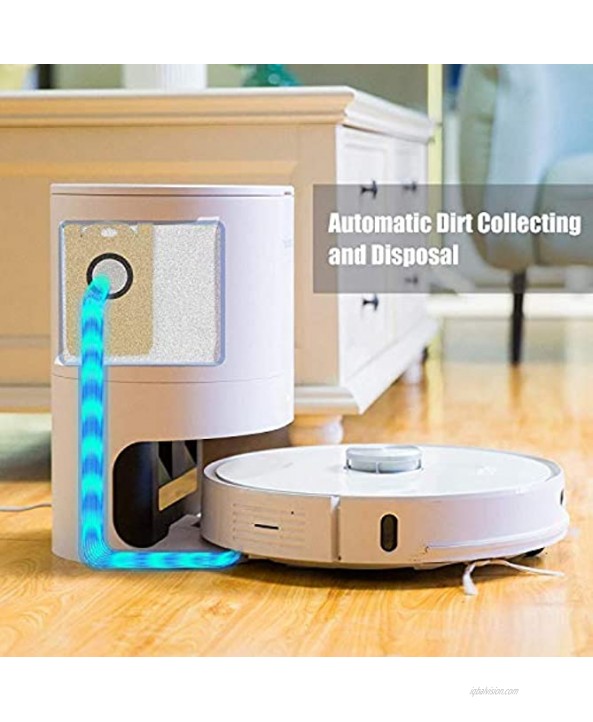 Neabot N1 Plus 2-in-1 Robot Vacuum Mop with Self-Emptying Dustbin Included 2700Pa Strong Suction Laser Navigation Smart Mapping with No-Go Zones Carpet Auto Boost