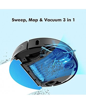 Neabot N2 Robot Vacuum with Self-Emptying Wi-Fi Connected Compatible with Alexa Lidar Navigation Sweep Mop & Vacuum 3 in 1 Robot Vacuum Cleaner Carpet & Hard Floor Ideal for Pet Hair Carpets