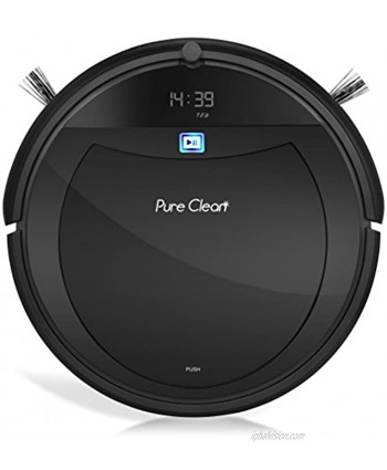 PureClean Automatic Programmable Robot Vacuum Cleaner Scheduled Activation Auto Charge Dock Robotic Home Cleaning for Clean Carpet Hardwood Floor AIR Pet Hair and Allergies Friendly PUCRC99
