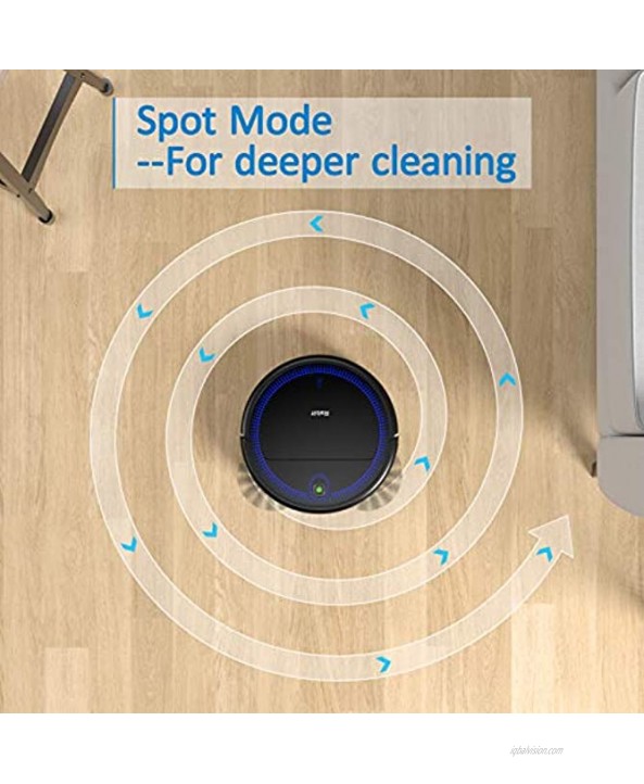Robit V7S PRO Robot Vacuum Cleaner Upgraded 2000Pa Strong Suction Ultra-Thin Drop Sensor Quiet Self- Charging Robotic Vacuum Cleaner for Pet Hair Hard Floors Carpet