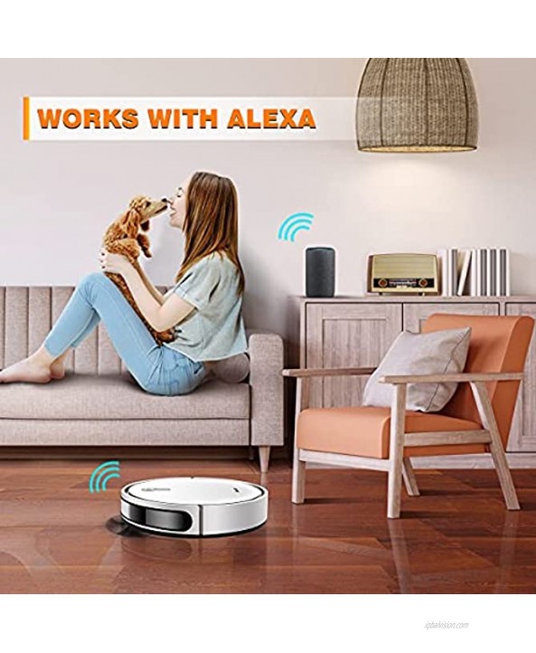 Robot Vacuum and Mop Cleaner 300ML Larger Water Tank Suction Boost Daily Schedule GYRO Navigation Compatible with Alexa