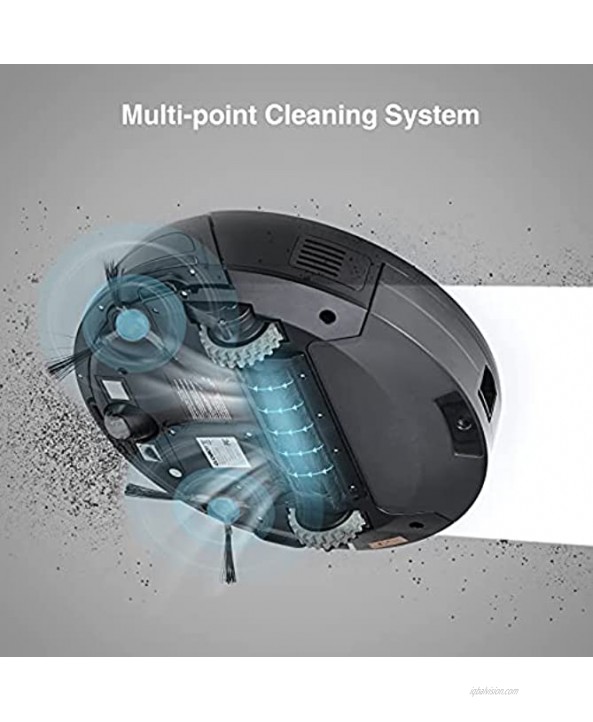 Robot Vacuum Cleaner CLOBOT Automatic Vacuum Cleaner Robot with 2200Pa Suction Self-Charging Robot Vacuum with Mapping Technology 120min Runtime Works with Alexa Google App for Pet Hair Carpets