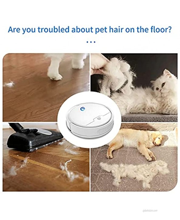 Robot Vacuum Cleaner Super-Thin Deep Cleaning Robotic Vacuum Cleaner Sweeping & Mopping APP Total Control Robotic Vacuum Ideal for PetsWhite