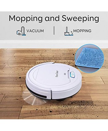 SereneLife Robot Vacuum Cleaner Upgraded Lithium Battery 90 Min Run Time Automatic Bot Self Detects Stairs Pet Hair Allergies Friendly Home Cleaning for Carpet Hardwood Floor-PUCRC25 V3 White