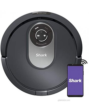 Shark AI Robot Vacuum RV2001 with IQ Navigation Home Mapping AI Laser Vision Self‐Cleaning Brushroll Wi‐Fi Works with Alexa