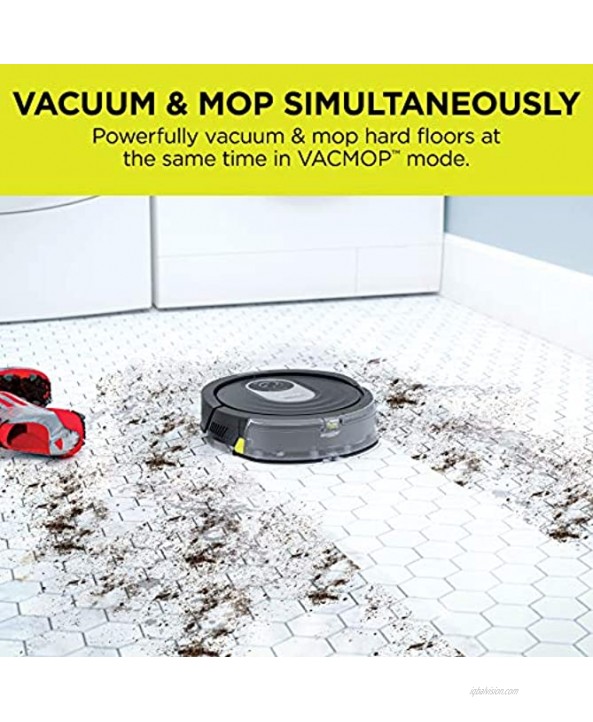 Shark AI VACMOP Robot Vacuum and Mop RV2001WD with Self-Cleaning Brushroll Advanced Navigation Perfect for Pet Hair Works with Alexa Wi-Fi