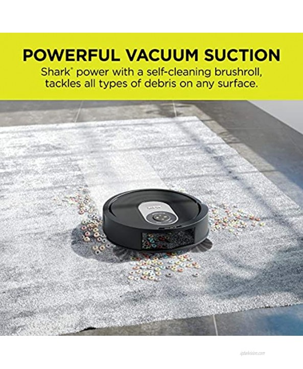 Shark AI VACMOP Robot Vacuum and Mop RV2001WD with Self-Cleaning Brushroll Advanced Navigation Perfect for Pet Hair Works with Alexa Wi-Fi