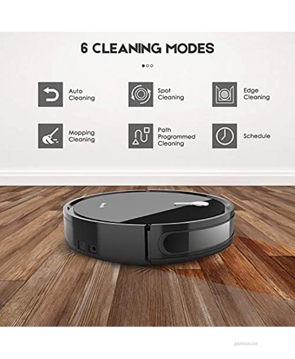 Smart Mapping Robot Vacuum Cleaner,Amrobt 1800Pa Robotic Vacuum Cleaner Wi-Fi Connectivity Works with Alexa,Self-Charging Robot Mop,Vacuum Cleaner Pet Hair Ideal for Hard Floor and Low Pile Carpet