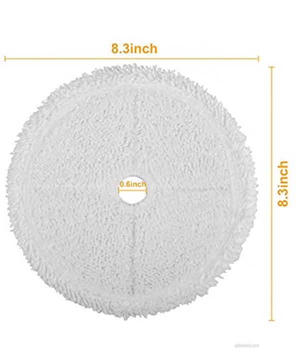 Steam Mops Cleaning mop Pads Replacement for Bissell 3115 2859 Series SpinWave Wet and Dry Robot Vacuum Reusable pad6 Pack …