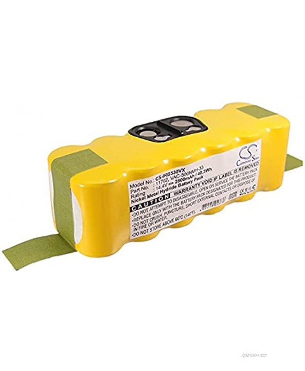 2800mAh Replacement Battery for 137173 Cleaning Robot Intelligent Floor Vac M-488 Klarstein Cleanmate Veluce R290 fits Part no 11702 GD-500 VAC-500NMH-33 14.4V Ni-MH