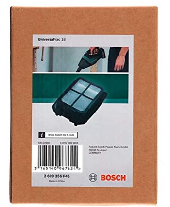Bosch Home and Garden Vorfilter für Akku Staubsauger im Karton Pre-Filter for Bosch UniversalVac 18 Battery Vacuum Cleaner in a Box
