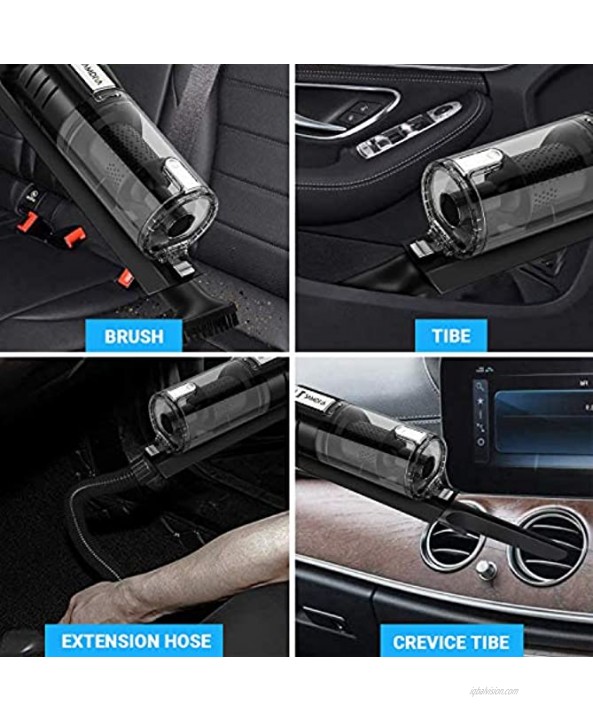 Car Vacuum Cleaner Handheld Portable Vacuum Cleaner for Car 12V Power 100W 6000PA High Power Handheld Vacuum Cleaner Double Motor Cyclone Suction Vacuum with Wet or Dry 16.4 Ft Corded Vacuum