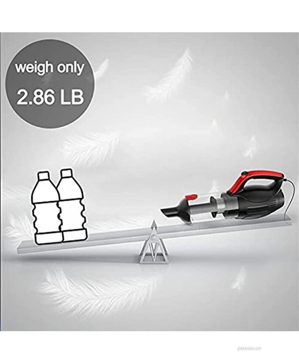 Handheld Vacuum 500W High Power Suction Hand Held Vacuum Cleaner 16Kpa Hand Vacuum Corded with 0.5L Large Capacity Dust Cup Household and Car Hand Vacuum