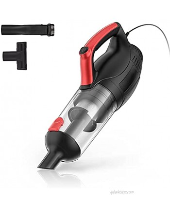 Handheld Vacuum 500W High Power Suction Hand Held Vacuum Cleaner 16Kpa Hand Vacuum Corded with 0.5L Large Capacity Dust Cup Household and Car Hand Vacuum