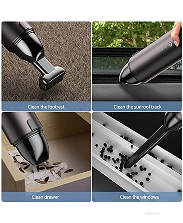 Handheld Vacuum Cleaner Cordless Mini Vacuum Rechargeable Car Vacuum Cordless with 6KPa Strong Suction for Wet or Dry Rubbish with Waterwashable Filter