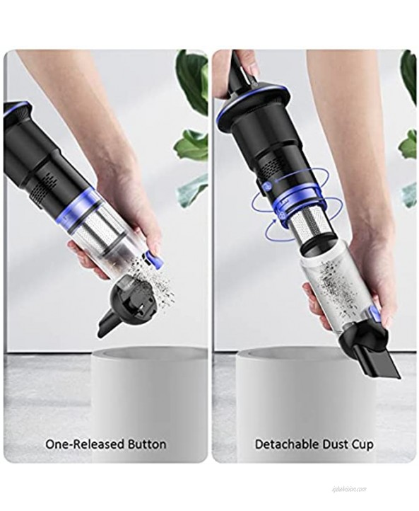 Handheld Vacuum Cordless Lightweight at 1.09 lbs with 15kpa Powerful Suction Charging Dock Single Touch Empty and Detachable Dust Cup Portable Hand Vac for Home Pet Hair Car Cleaning