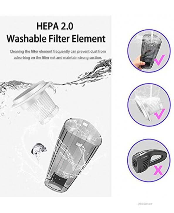 Handheld Vacuum Mini Car Vacuum Cleaner Powerful Suction Portable Vacuum Cleaner for Home Pet Hair Dust Cleaning Lightweight Hand Cordless Vacuum Cleaner with Quick Charge