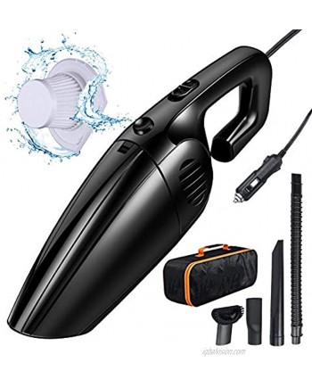 JUSTTOP Portable Car Vacuum Cleaner High Power 120W 5000Pa Corded Handheld Auto Accessories Kit for Detailing and Cleaning Car Interior