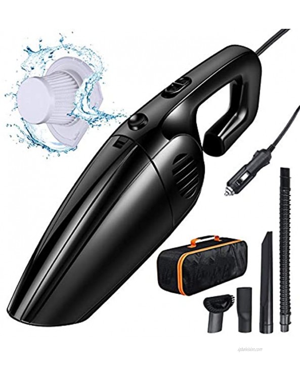 JUSTTOP Portable Car Vacuum Cleaner High Power 120W 5000Pa Corded Handheld Auto Accessories Kit for Detailing and Cleaning Car Interior
