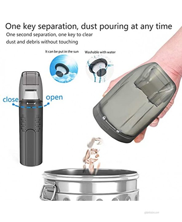 KITHELP Cordless Car Vacuum Hand-held Vacuum Cleaners USB Charging-Pet Hair Vacuums Powerful Suction Wet Dry Lightweight Vac for Car Home Carpet Cleaning