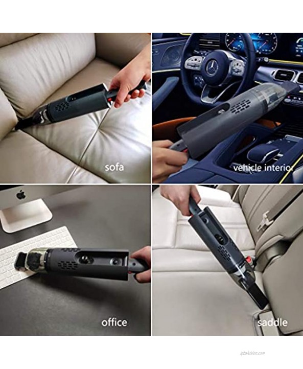 KITHELP Cordless Car Vacuum Hand-held Vacuum Cleaners USB Charging-Pet Hair Vacuums Powerful Suction Wet Dry Lightweight Vac for Car Home Carpet Cleaning