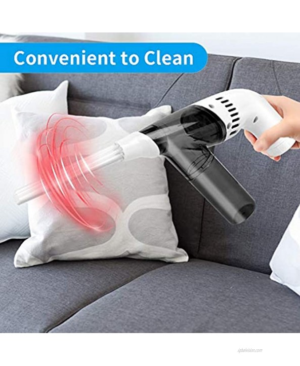 Mini Handheld Vacuum Cleaner Portable Cordless Dust Collector for Home Office Drawers Door Crack SofaGray