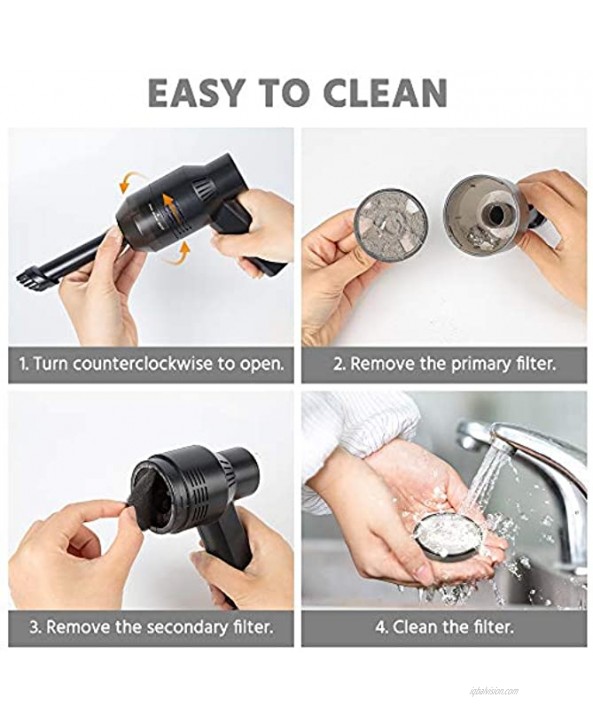 Mini Handheld Vacuum Cordless YKSINX Keyboard Vacuum Cleaner Rechargeable Computer Cleaner for Cleaning Keyboard Dust Eraser Crunbs Cigarette Ash Paper Scrap Bread Crumbs Car Device Pet House