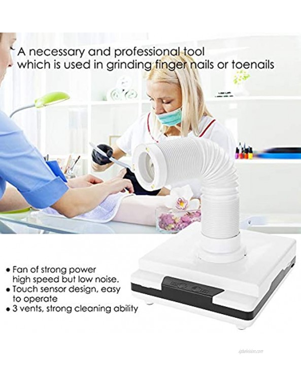 Nail Dust Collector with Vacuum Suction Dirt Retractable Vacuum Cleaner Fan 60W