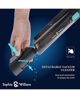 Portable Handheld Car Vacuum 13.5kpa 1.1 lb Hand Vacuum Rechargeable Vacuum Cleaner Cordless