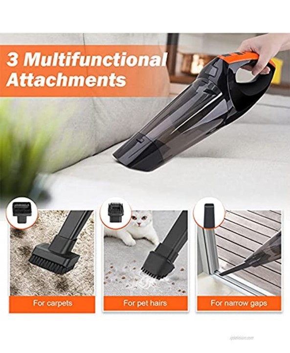 Portable Handheld Vacuum Cordless Cleaner High Power Suction Wireless ​ Vacuums Cleaners Powered by Battery Rechargeable Mini & Small ​Hand Held Vac for Home Pet Hair Car Cleaning