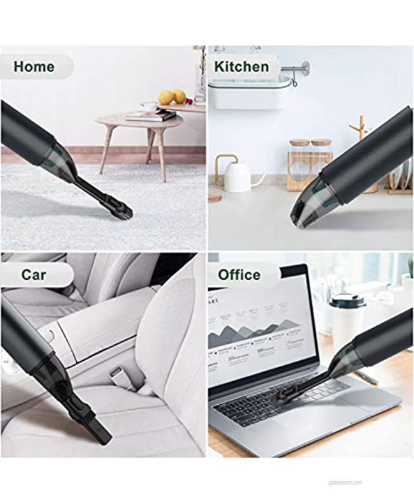 Portable Vacuum Cleaner,Upgraded Handheld Car Vacuum Cordless with High Power Suction 80W 5KPA,Rechargeable 2000mAh Lightweight&Low Noise for Home,Pet Hair,Laptop Keyboard and Car Cleaning