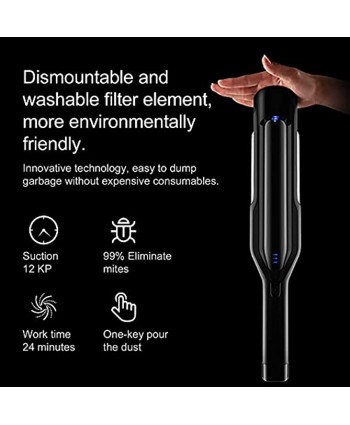 REECOO Cordless Handheld Vacuum 2500mAh Rechargeable Hand Vacuum 15000PA Portable Vacuum Cyclonic Suction Quick Charge for Home and Car Pet Hair Cleaning