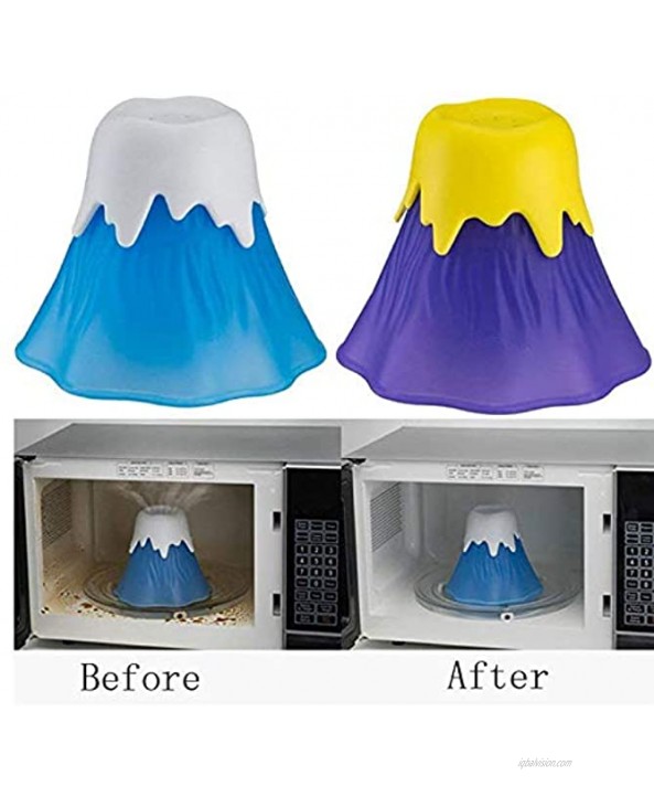 Smaani Microwave Oven Cleaner Erupting Volcano Shape Steam Cleaner Quality Volcano Microwave Oven Cleaner Kitchen Gadget in Minutes Cleaning Tool Home Kitchen Purple
