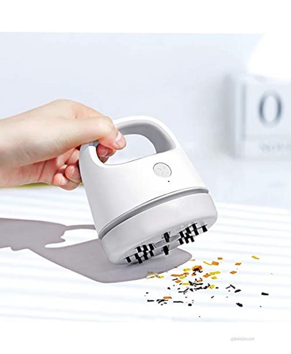 Tabletop Vacuum Cleaner with Cleaning Brush,Eraser dust Vacuum USB Charging,Best Desk Vacuum No Dead Angle Cleaning Gray