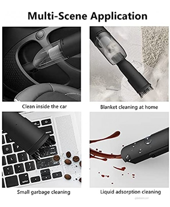 Vecigan Handheld Vacuum High Power Portable Car Vacuum Hand Held Vacumn Cleaners by Rechargeable Quick Charge Tech Strong Suction Hand Vacuum for Pet Hair Home Office and Car