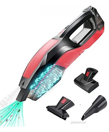 Wet Dry Vacuum Cleaner KKUYI Portable Vacuum Cleaner with Precision Water Jet Sprayer Rechargeable Wet & Dry Handheld Vac with HEPA Filter for Car Home Kitchen