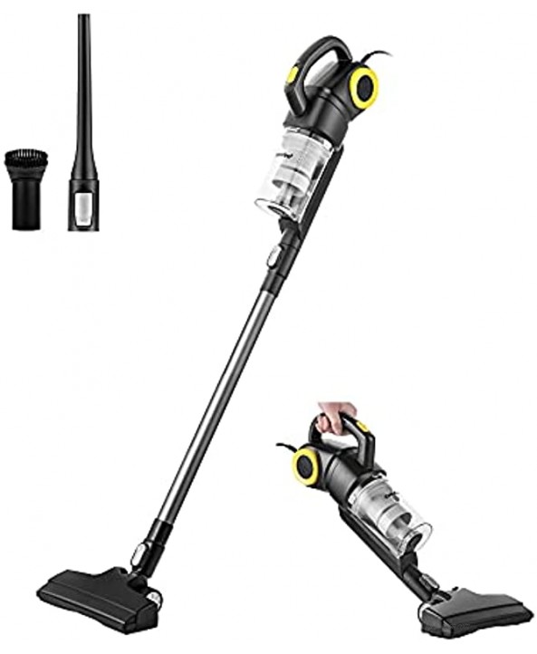COMFEE' 20S 3 in 1 Lightweight Stick Vacuum Cleaner Powerful Suction Corded Handheld Vac for Pet Hair