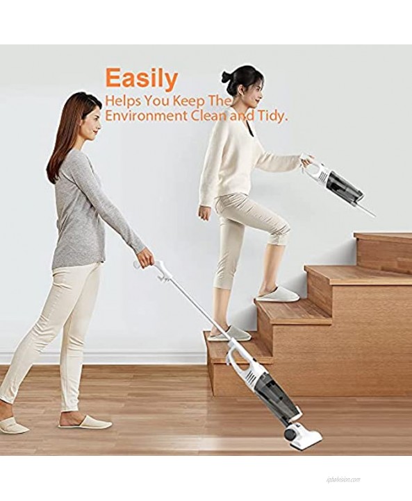 Corded Vacuum Cleaner,2 in 1 Swivel Ultra Lightweight Handheld Vacuum Cleaner,15KPa 800W Powerful Suction Stick Vacuum with Crevice,1.2L Dust Cup Upright Vacuum Cleaner for Car Pet Hard Floor