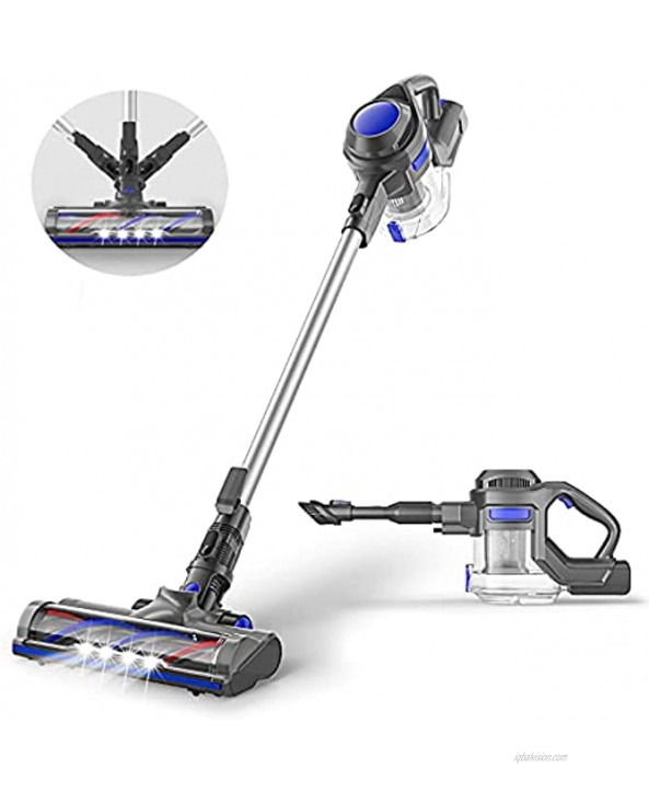 Cordless Vacuum 4 in 1 Powerful Suction Cordless Stick Vacuum Cleaner with Detachable Lithium-ion Battery Ideal for Home Hard Floor Carpet Pet Hair Car