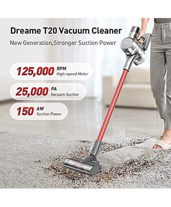 Dreame T20 Cordless Stick Vacuum by Dreametech Household Vacuum Cleaner with 25kpa Powerful Suction for Home Hard Floor Pet Hair