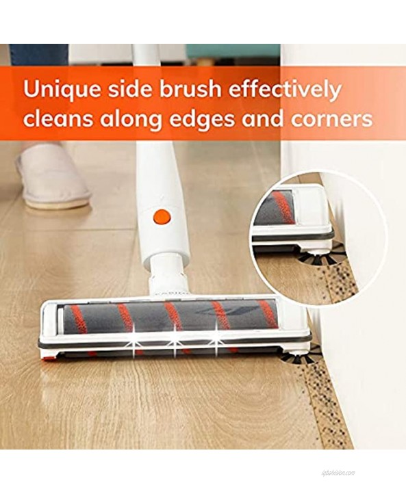 ILIFE EASINE G80 Cordless Stick Vacuum Cleaner Carpet Cleaner,Lightweight with 22Kpa Max Suction,45mins Runtime,4 Stage Cyclone Filtration,Special Side Brush Design to Clean All Corners