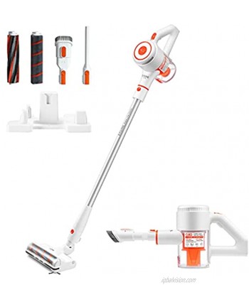 ILIFE EASINE G80 Cordless Stick Vacuum Cleaner Carpet Cleaner,Lightweight with 22Kpa Max Suction,45mins Runtime,4 Stage Cyclone Filtration,Special Side Brush Design to Clean All Corners