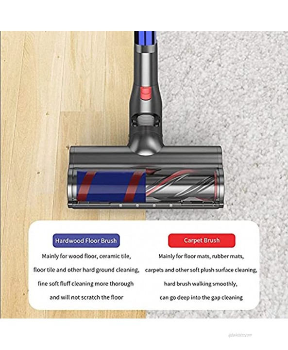 Stick Vacuum Cleaner Corded POODA Stick Vacuum 6 in 1 with 15KPA Powerful Suction LED Electric Brush Corded Stick Vacuum for Pet Hair Carpet Hardwood Floor S6 Grey