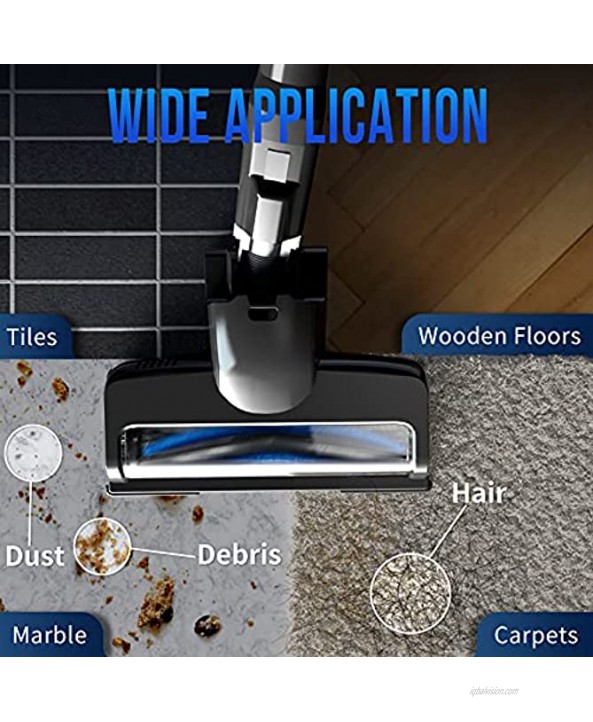 VacLife Stick Vacuum Cleaner 4-in-1 Cordless Vacuum Cleaner for Hard Floors Carpets & Hair Cordless Stick Vacuum Cleaner with Headlight & Quadruple Filtration Model: H20-180 Blue VL722