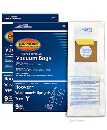 EnviroCare Replacement Micro Filtration Vacuum Cleaner Dust Bags for Hoover Windtunnel Upright Type Y 18 Pack