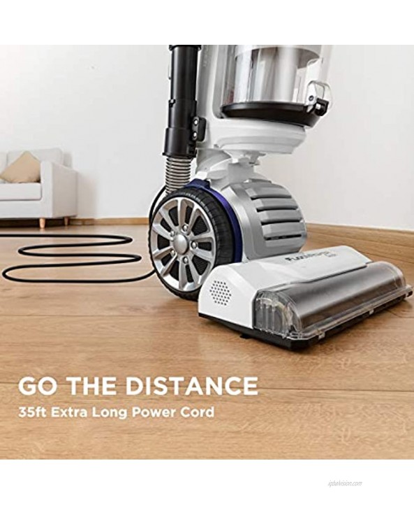 EUREKA NEU522 FloorRover Dash Upright Pet Vacuum Cleaner Swivel Steering for Carpet and Hard Floor Bagless Deep Ocean